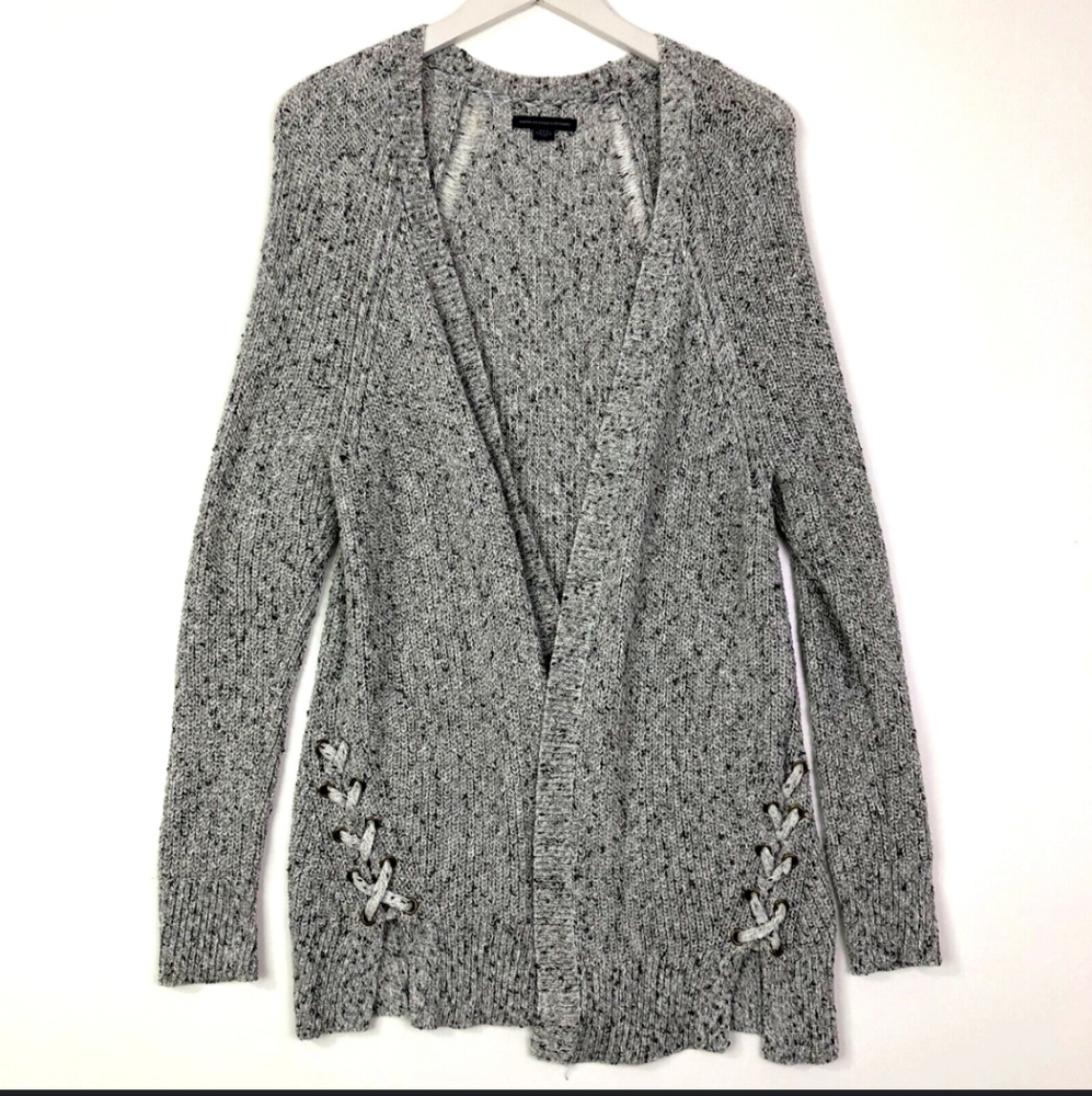 Women's Lace Up Front Carnigan Sweater Size XXS